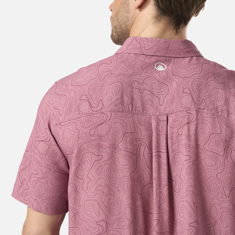 CAMISA HOMBRE SEASIDE SHORT SLEEVE SHIRT PRINT ROSA OSCURO LIPPI V26 - 5