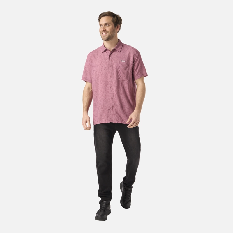 CAMISA HOMBRE SEASIDE SHORT SLEEVE SHIRT PRINT ROSA OSCURO LIPPI V26 - 6