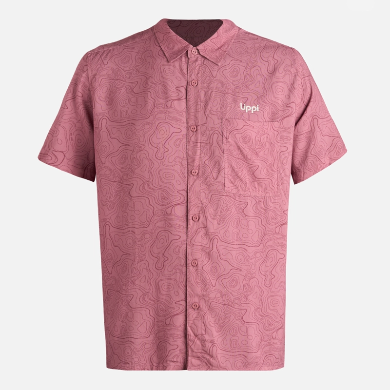 CAMISA HOMBRE SEASIDE SHORT SLEEVE SHIRT PRINT ROSA OSCURO LIPPI V26 - 7