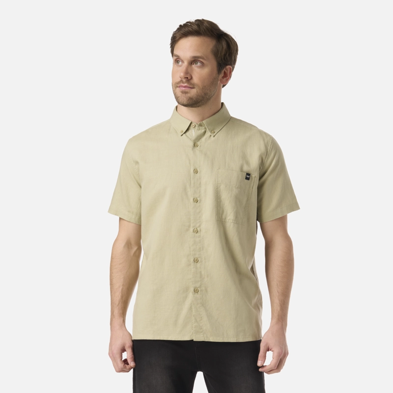 CAMISA HOMBRE TERRAIN LINEN SHIRT VERDE OLIVA LIPPI V26 - 1