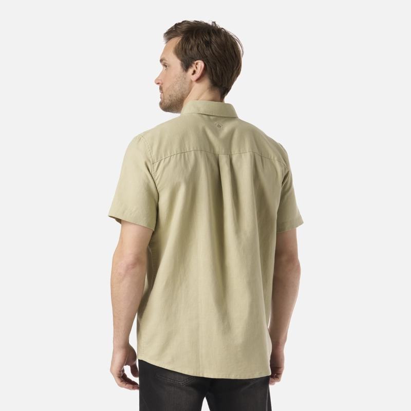 CAMISA HOMBRE TERRAIN LINEN SHIRT VERDE OLIVA LIPPI V26 - 3