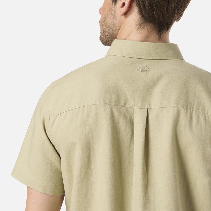 CAMISA HOMBRE TERRAIN LINEN SHIRT VERDE OLIVA LIPPI V26 - 4