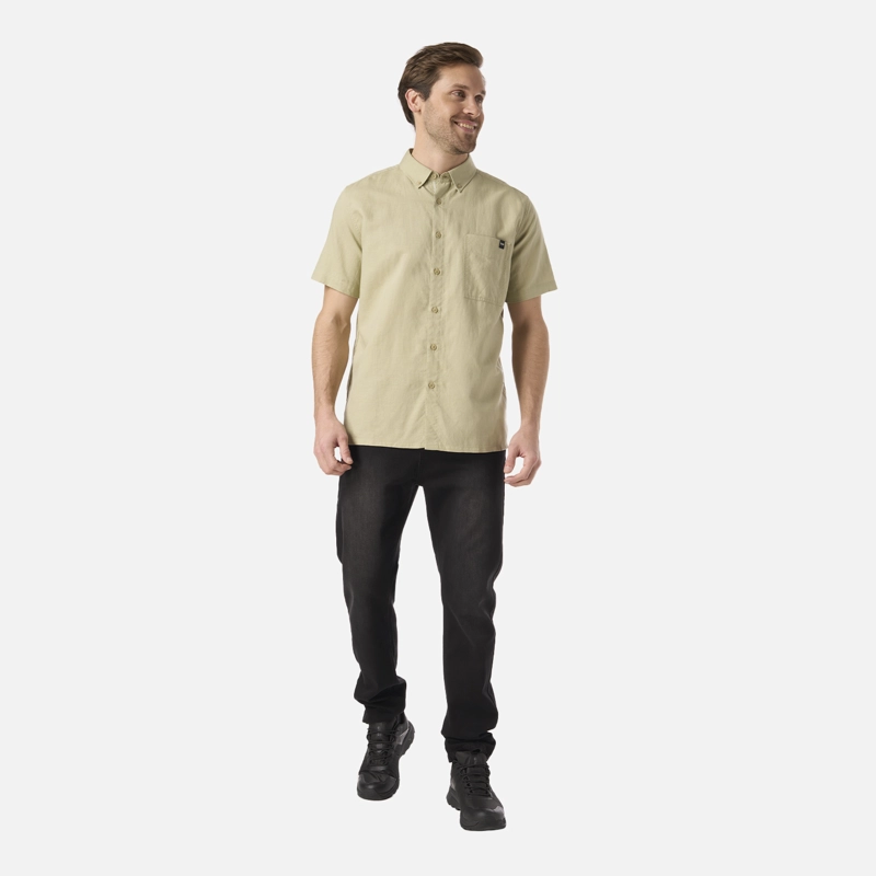 CAMISA HOMBRE TERRAIN LINEN SHIRT VERDE OLIVA LIPPI V26 - 5