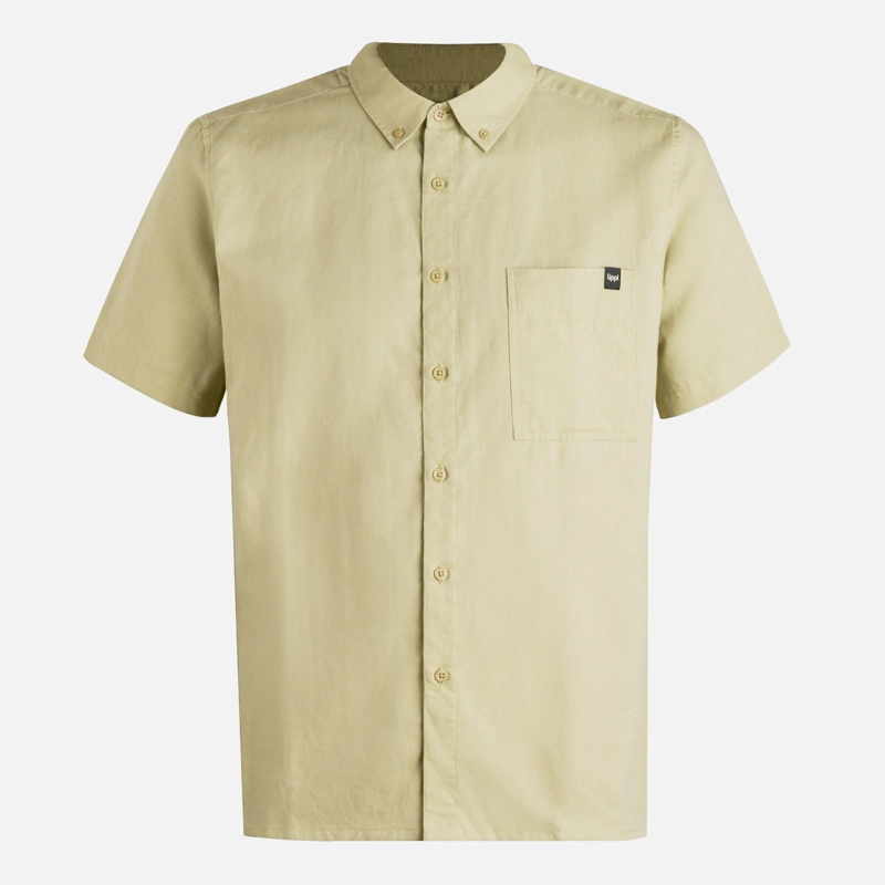 CAMISA HOMBRE TERRAIN LINEN SHIRT VERDE OLIVA LIPPI V26 - 6