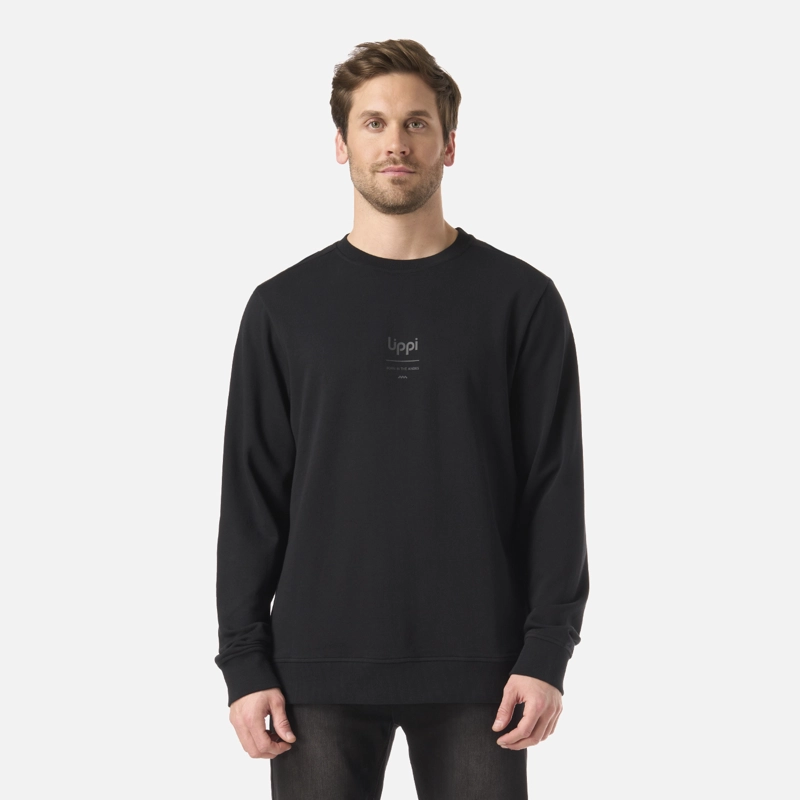 POLERON HOMBRE ULMO MID POINT CREWNECK SWEATSHIRT NEGRO LIPPI - 1