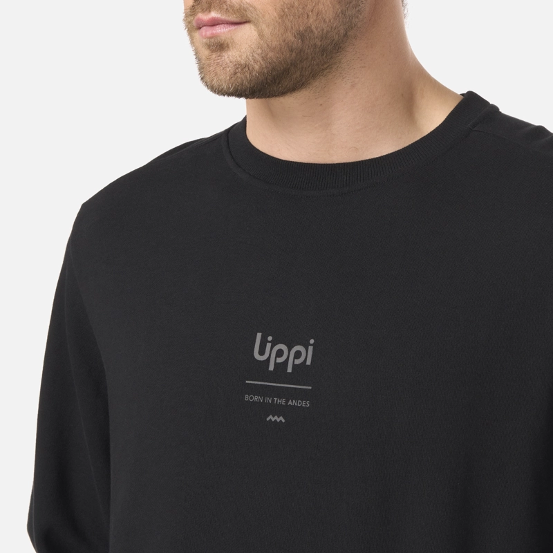 POLERON HOMBRE ULMO MID POINT CREWNECK SWEATSHIRT NEGRO LIPPI - 4