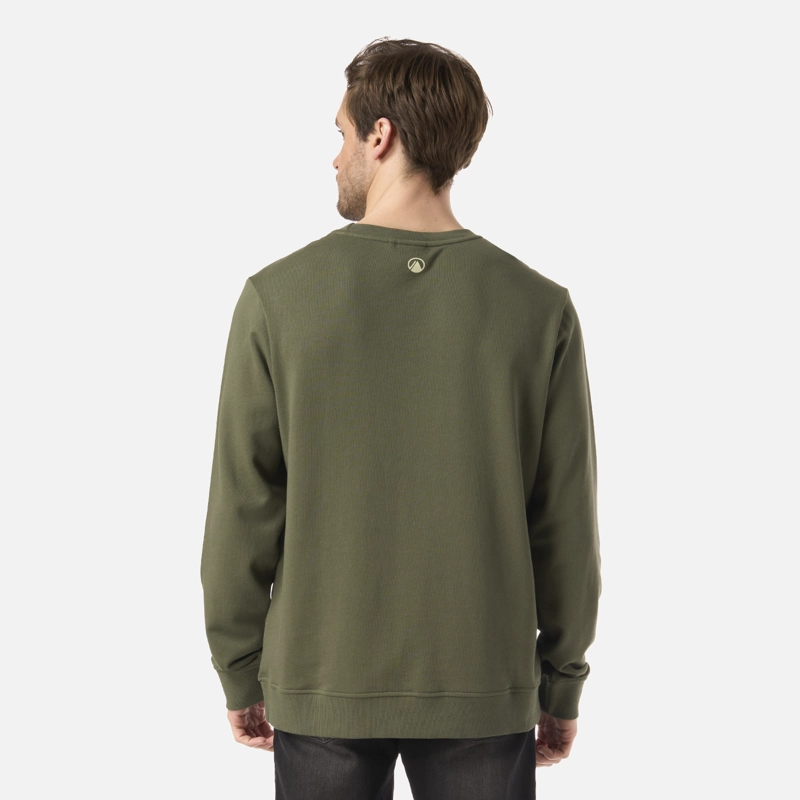 POLERON HOMBRE ULMO MID POINT CREWNECK SWEATSHIRT VERDE MUSGO LIPPI - 3