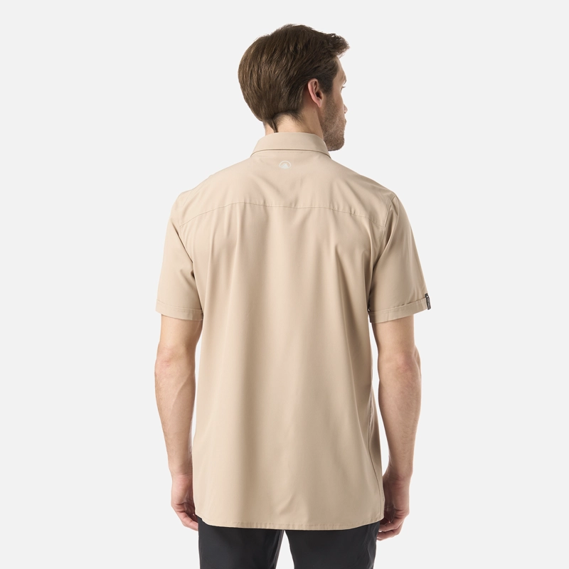 CAMISA HOMBRE WALLACE SHORT SLEEVE Q-DRY SHIRT BEIGE LIPPI V26 - 3