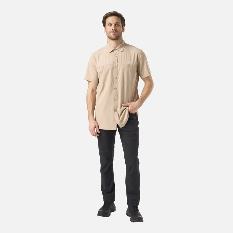 CAMISA HOMBRE WALLACE SHORT SLEEVE Q-DRY SHIRT BEIGE LIPPI V26 - 5