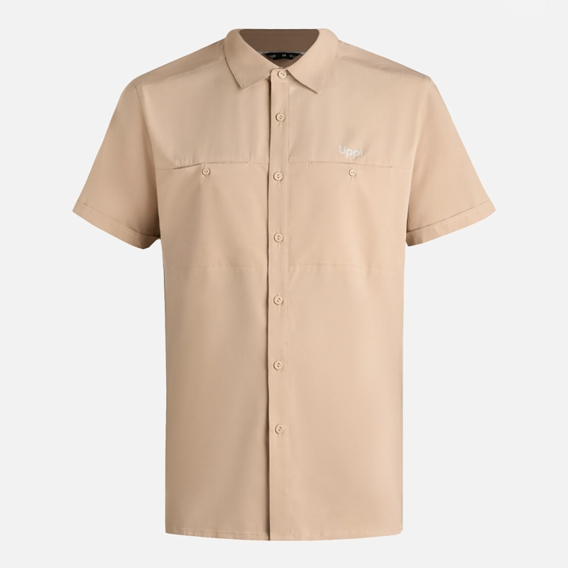 CAMISA HOMBRE WALLACE SHORT SLEEVE Q-DRY SHIRT BEIGE LIPPI V26 - 6