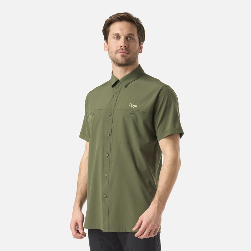 CAMISA HOMBRE WALLACE SHORT SLEEVE Q-DRY SHIRT VERDE MUSGO LIPPI V26 - 2