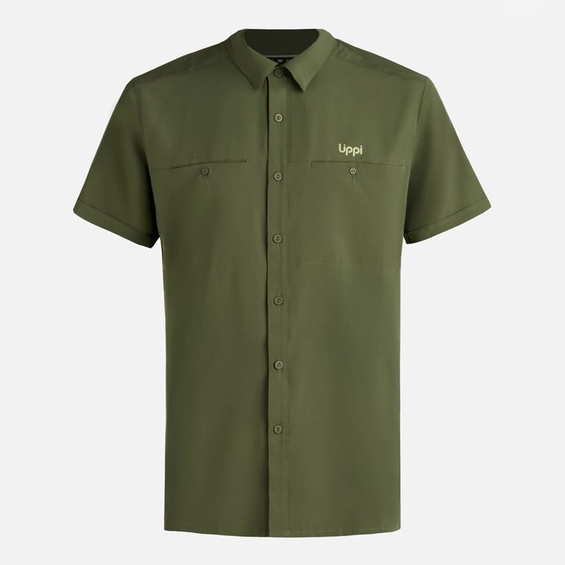 CAMISA HOMBRE WALLACE SHORT SLEEVE Q-DRY SHIRT VERDE MUSGO LIPPI V26 - 6