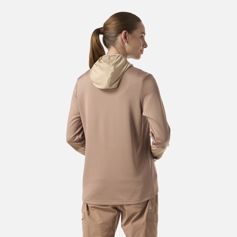 POLERON MUJER MAESTRI NANO-F 1/4 ZIP HOODY CANELA LIPPI - 3
