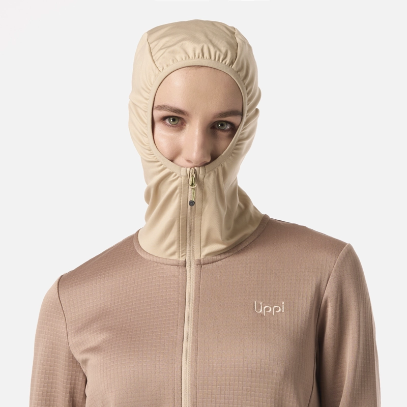 POLERON MUJER MAESTRI NANO-F 1/4 ZIP HOODY CANELA LIPPI - 4