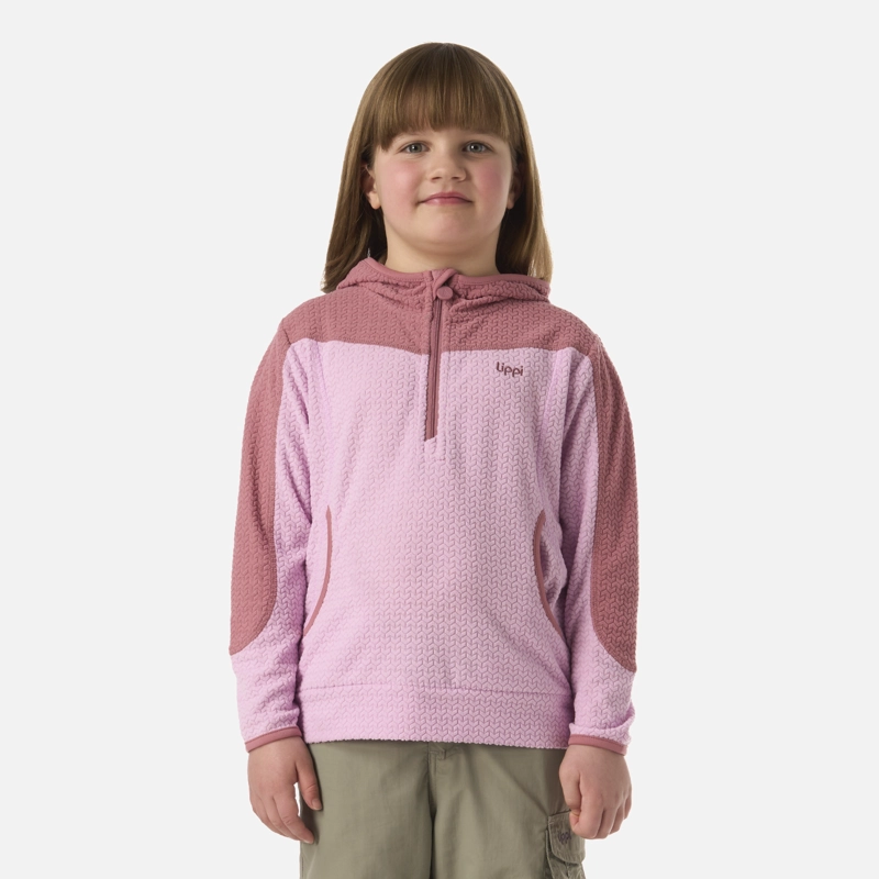 POLERON NIÑA SALTAMONTES NANO-F 1/4 ZIP HOODY ROSA LIPPI - 1