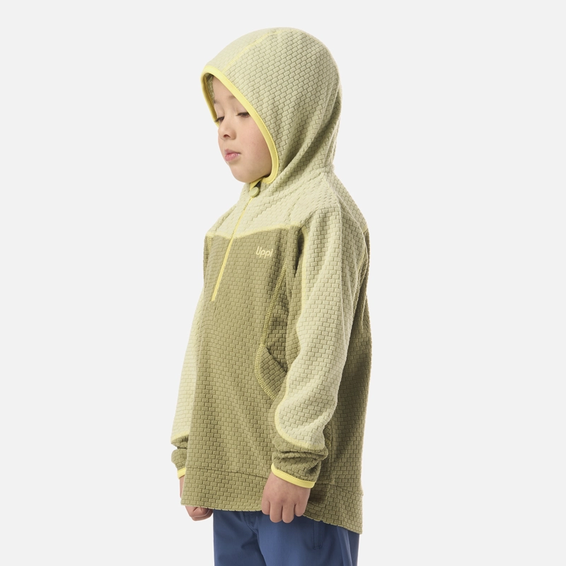 POLERON NIÑO SALTAMONTES NANO-F 1/4 ZIP HOODY VERDE LIPPI V26 - 2