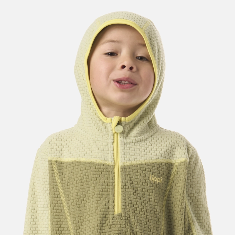 POLERON NIÑO SALTAMONTES NANO-F 1/4 ZIP HOODY VERDE LIPPI V26 - 4