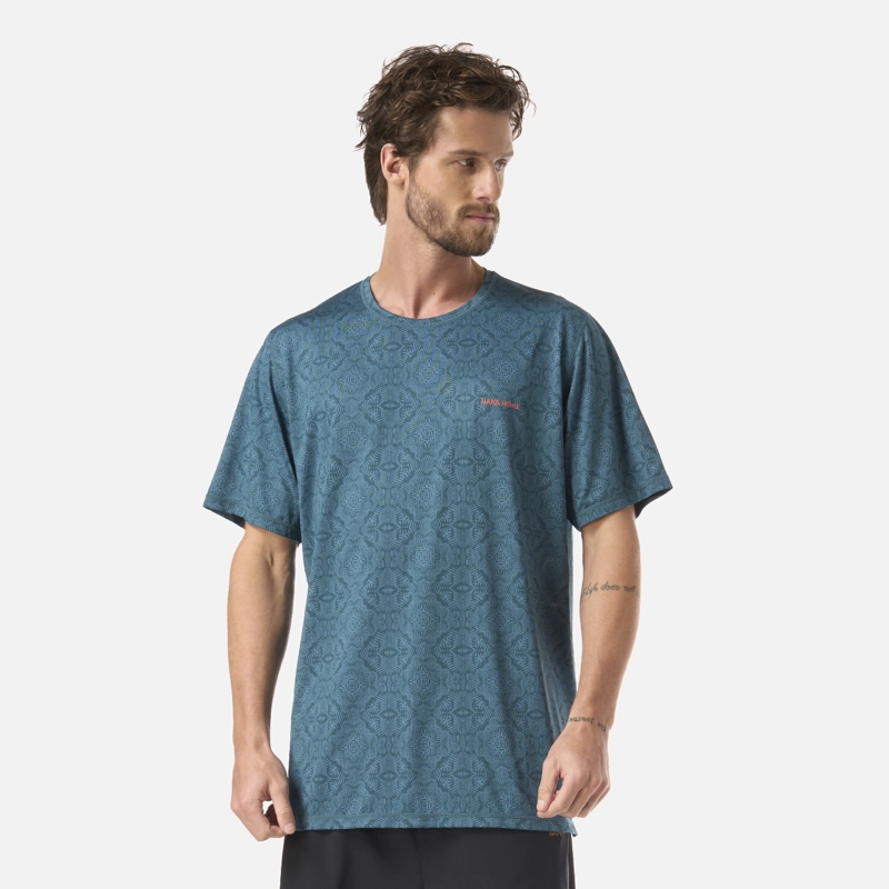 POLERA HOMBRE SUDALA PRINT PETROLEO HAKA HONU - 1