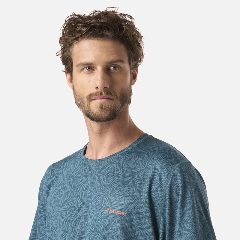 POLERA HOMBRE SUDALA PRINT PETROLEO HAKA HONU - 4