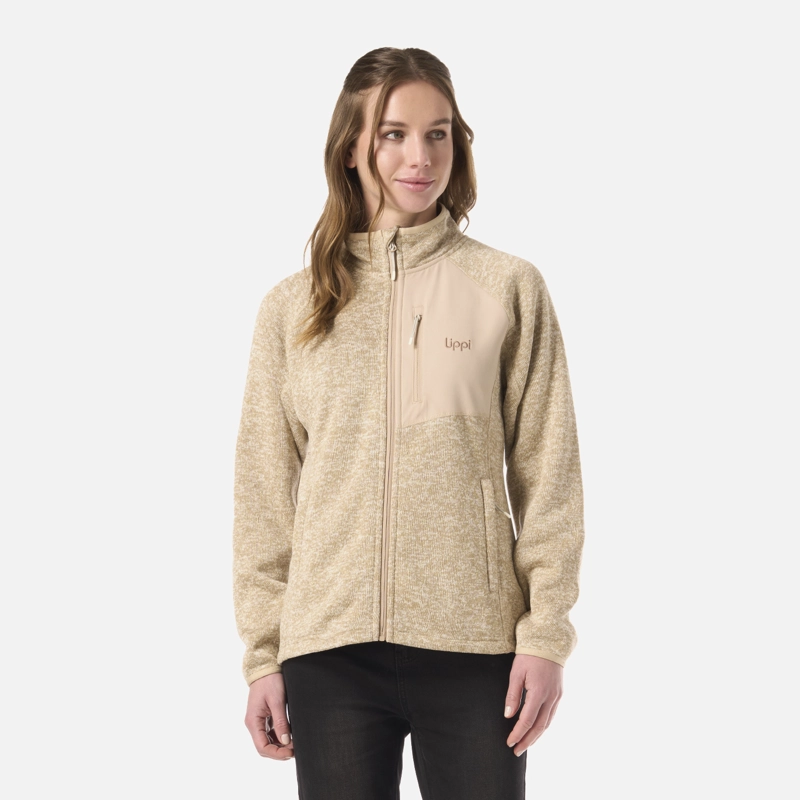 POLAR MUJER CORONADO THERM-PRO JACKET BEIGE MELANGE LIPPI V26 - 1