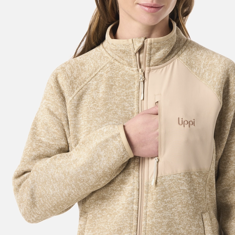 POLAR MUJER CORONADO THERM-PRO JACKET BEIGE MELANGE LIPPI V26 - 4