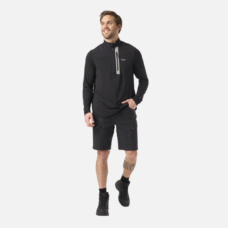 POLERON HOMBRE KAROVA NANO-F 1/4 ZIP NEGRO LIPPI V26 - 6