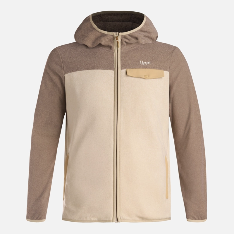POLAR HOMBRE FIREPLACE FULL ZIP HOODY SWEATSHIRT BEIGE LIPPI V26 - 7
