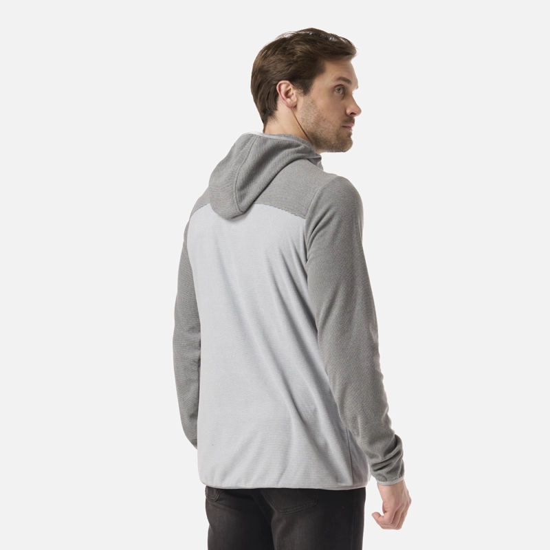 POLAR HOMBRE FIREPLACE FULL ZIP HOODY SWEATSHIRT GRIS LIPPI V26 - 3