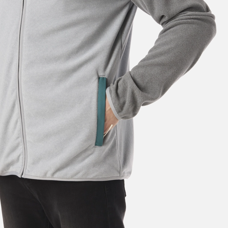 POLAR HOMBRE FIREPLACE FULL ZIP HOODY SWEATSHIRT GRIS LIPPI V26 - 5