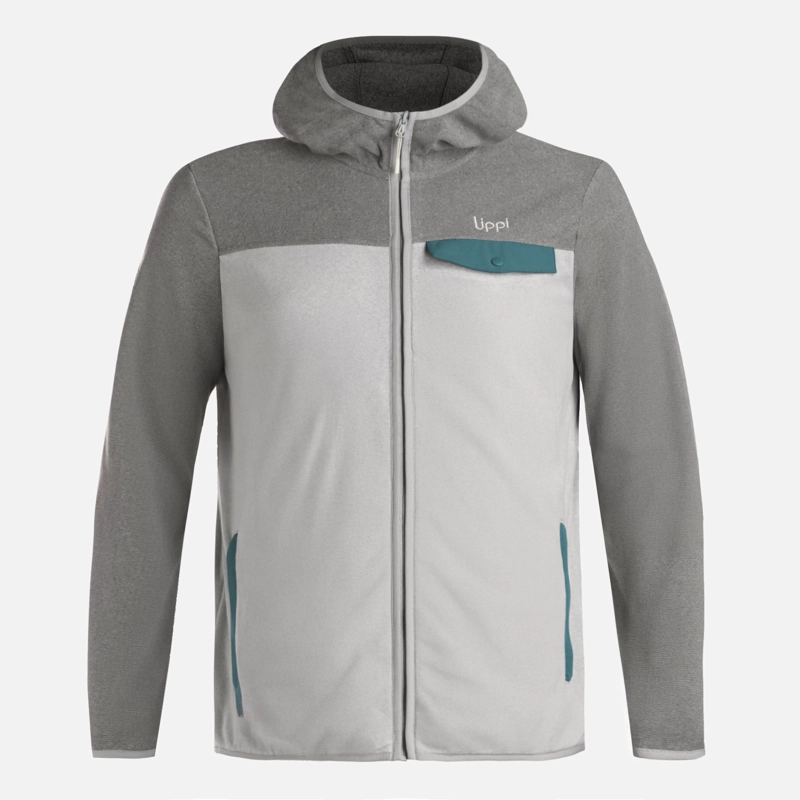 POLAR HOMBRE FIREPLACE FULL ZIP HOODY SWEATSHIRT GRIS LIPPI V26 - 7