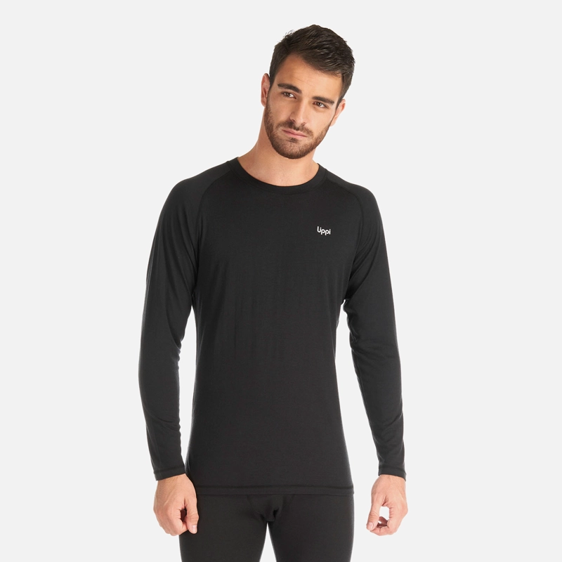 PRIMERA CAPA HOMBRE SKINTEC MERINO TOP NEGRO LIPPI V26 - 1