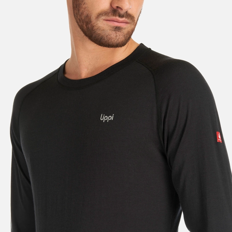 PRIMERA CAPA HOMBRE SKINTEC MERINO TOP NEGRO LIPPI V26 - 7