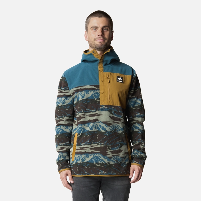 POLAR HOMBRE TOKERAU HOODY PRINT PETROLEO OSCURO HAKA HONU - 1