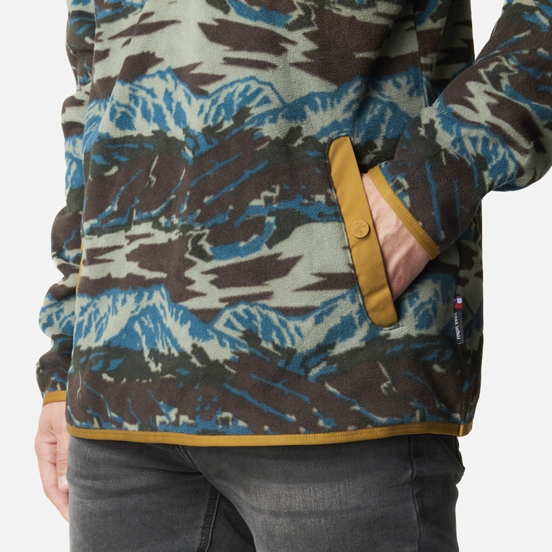 POLAR HOMBRE TOKERAU HOODY PRINT PETROLEO OSCURO HAKA HONU - 5