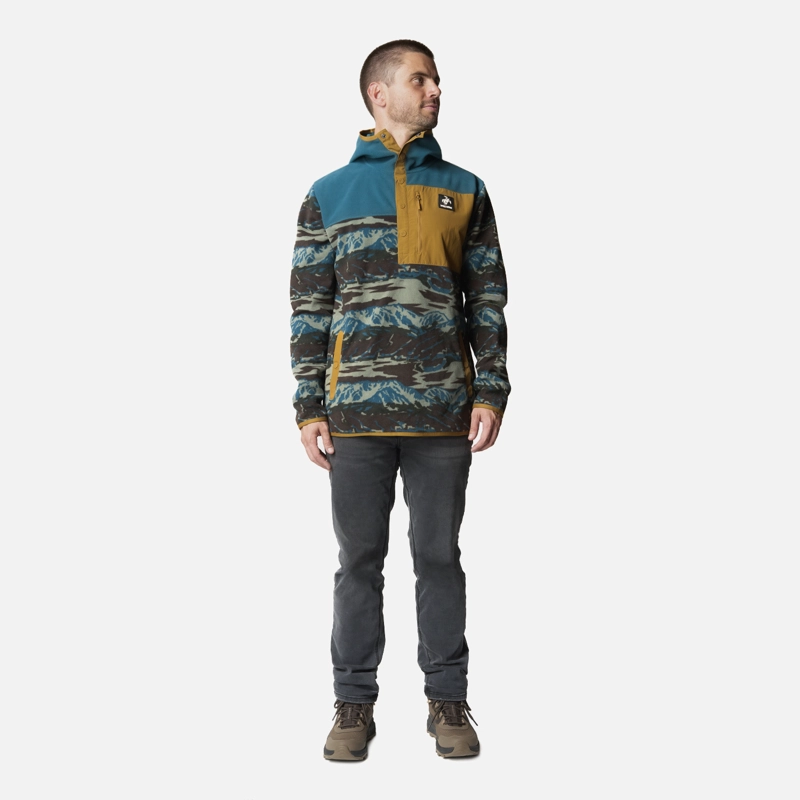 POLAR HOMBRE TOKERAU HOODY PRINT PETROLEO OSCURO HAKA HONU - 6