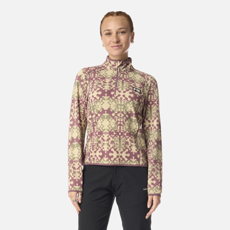 POLERON MUJER TAINA PRINT LILA HAKA HONU - 1