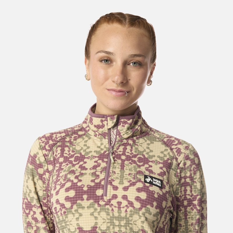 POLERON MUJER TAINA PRINT LILA HAKA HONU - 4
