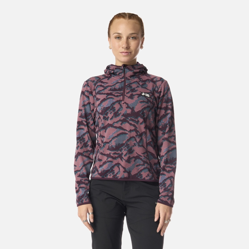 POLERON MUJER TAINA NUI PRINT LILA HAKA HONU - 1