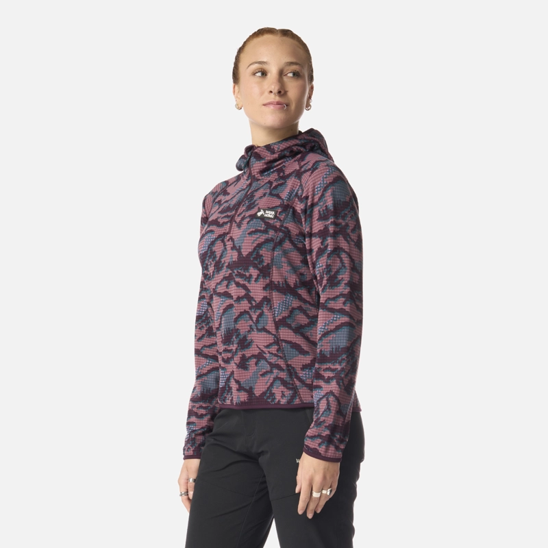 POLERON MUJER TAINA NUI PRINT LILA HAKA HONU - 2