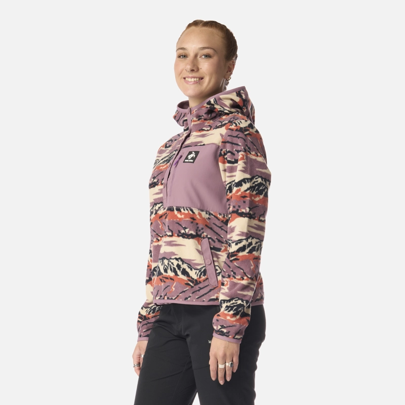 POLAR MUJER TOKERAU HOODY PRINT LILA HAKA HONU - 2