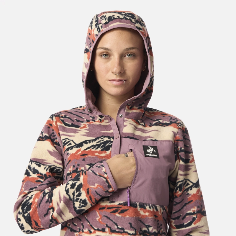 POLAR MUJER TOKERAU HOODY PRINT LILA HAKA HONU - 4