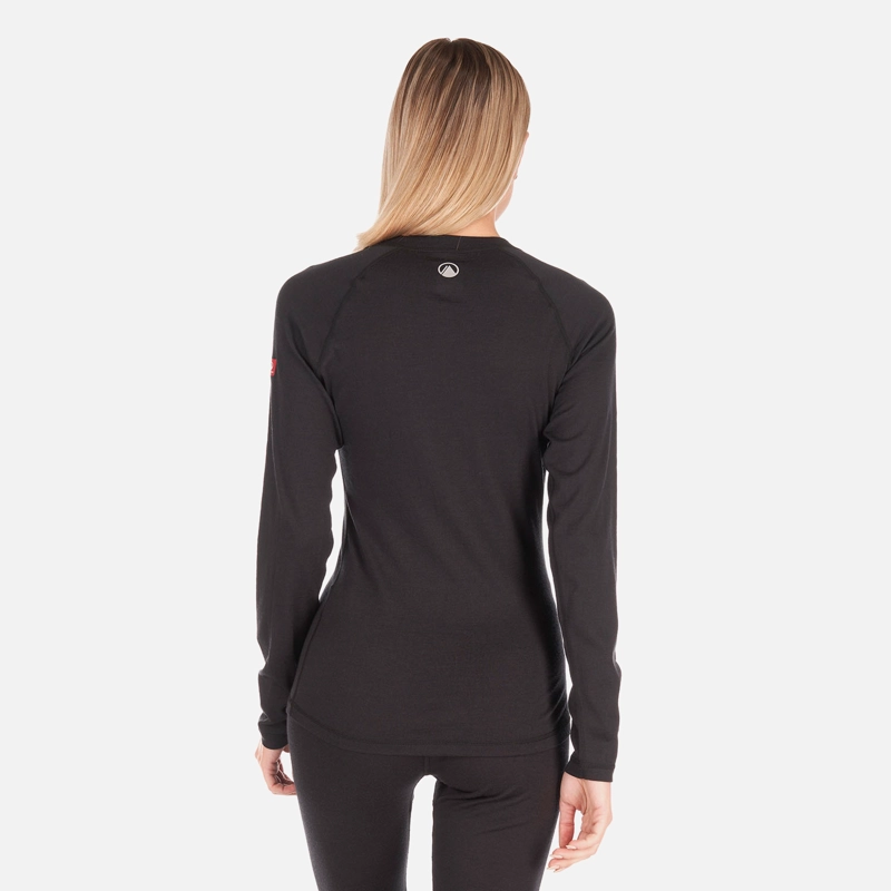 PRIMERA CAPA MUJER SKINTEC MERINO TOP NEGRO LIPPI V26 - 5