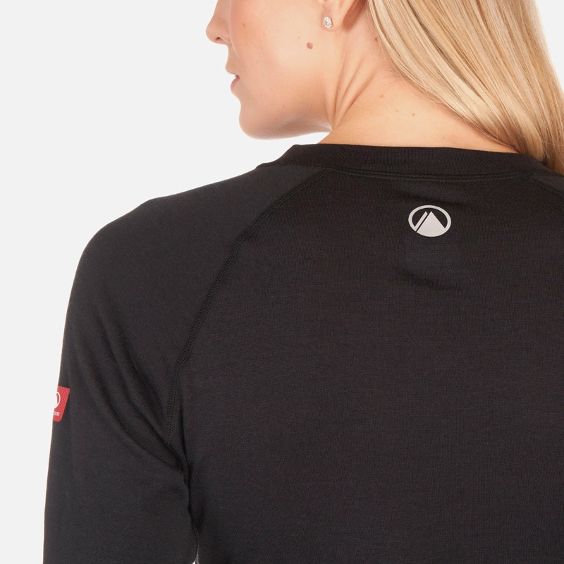 PRIMERA CAPA MUJER SKINTEC MERINO TOP NEGRO LIPPI V26 - 7