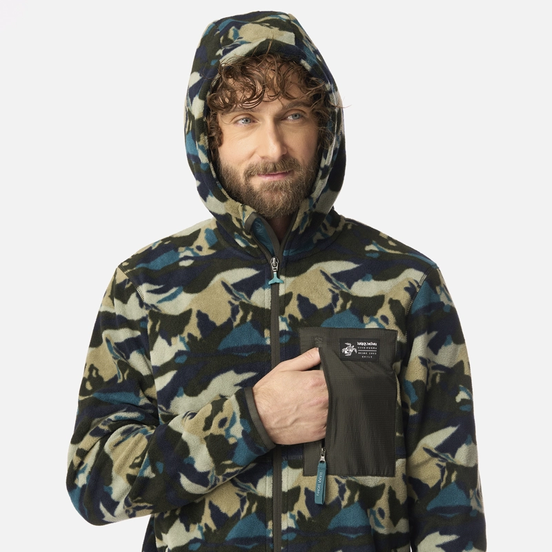 POLAR HOMBRE LEÑERO PRINT VERDE MILITAR HAKA HONU - 4