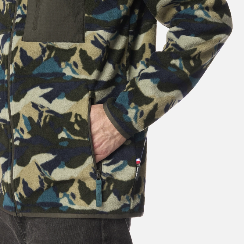 POLAR HOMBRE LEÑERO PRINT VERDE MILITAR HAKA HONU - 5