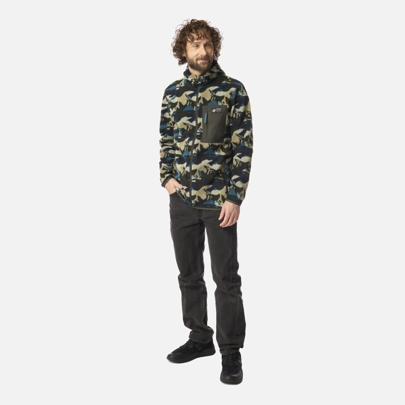 POLAR HOMBRE LEÑERO PRINT VERDE MILITAR HAKA HONU - 6