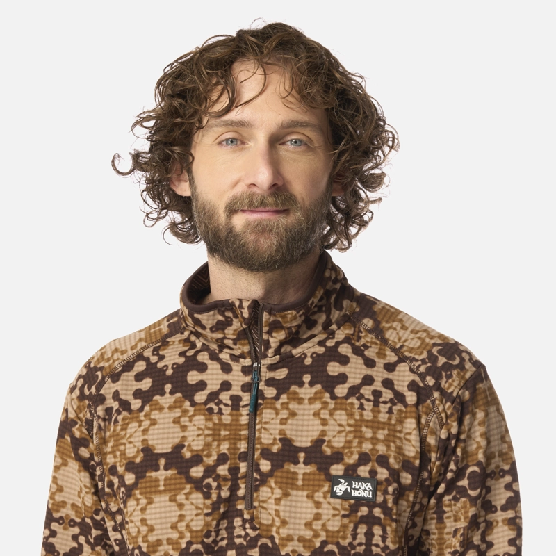 POLERON HOMBRE TAINA PRINT CAFE  HAKA HONU - 4
