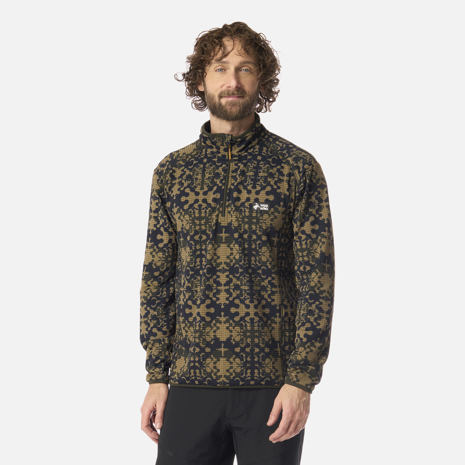 POLERON HOMBRE TAINA PRINT VERDE MILITAR HAKA HONU I26 - 1