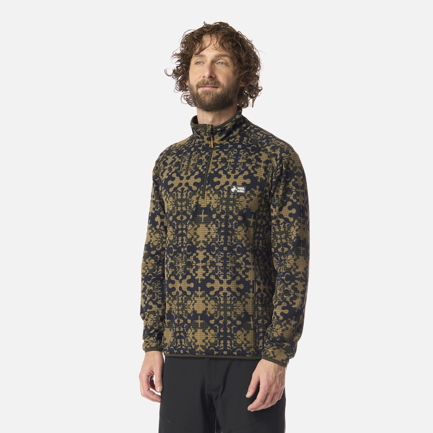 POLERON HOMBRE TAINA PRINT VERDE MILITAR HAKA HONU I26 - 2