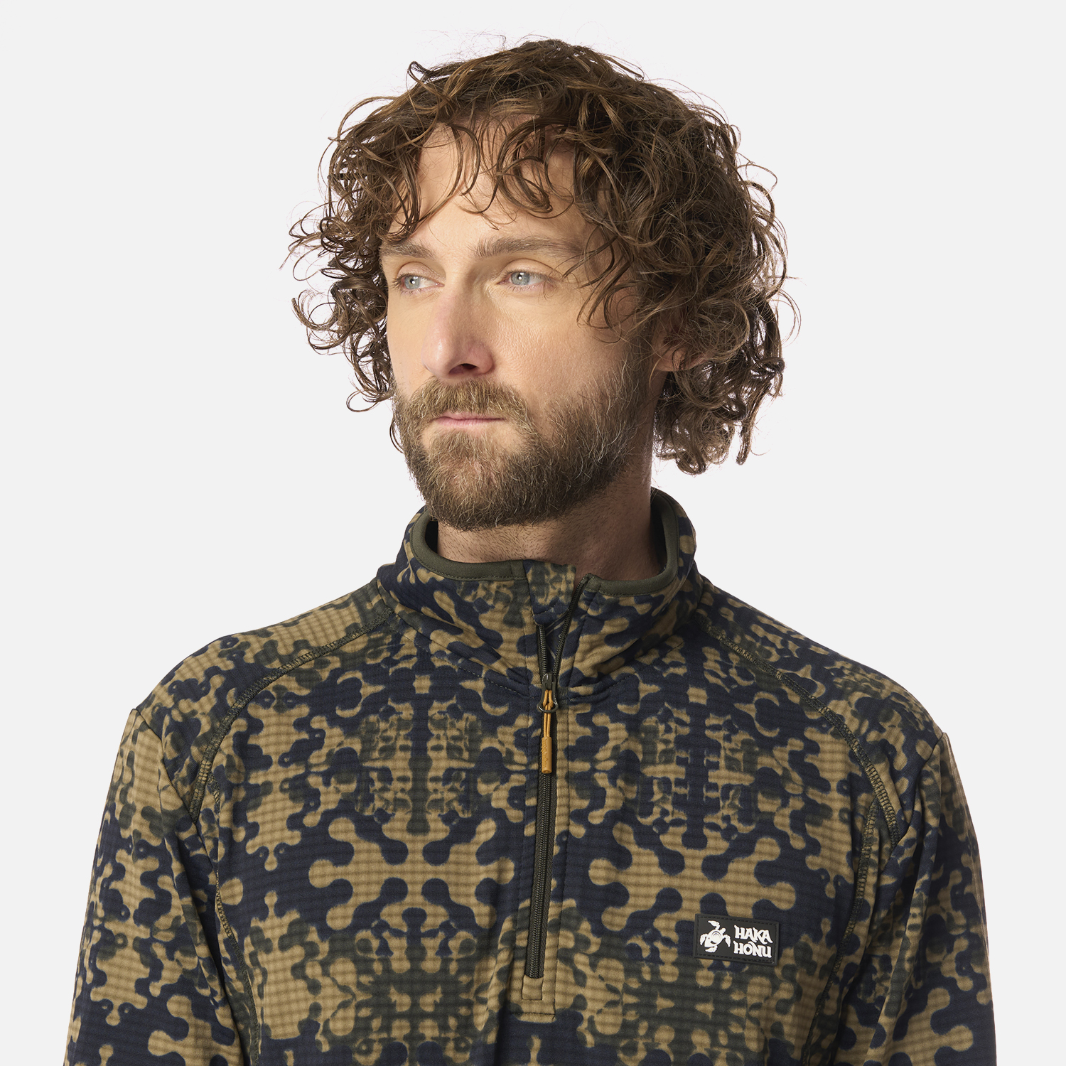 POLERON HOMBRE TAINA PRINT VERDE MILITAR HAKA HONU I26 - 4